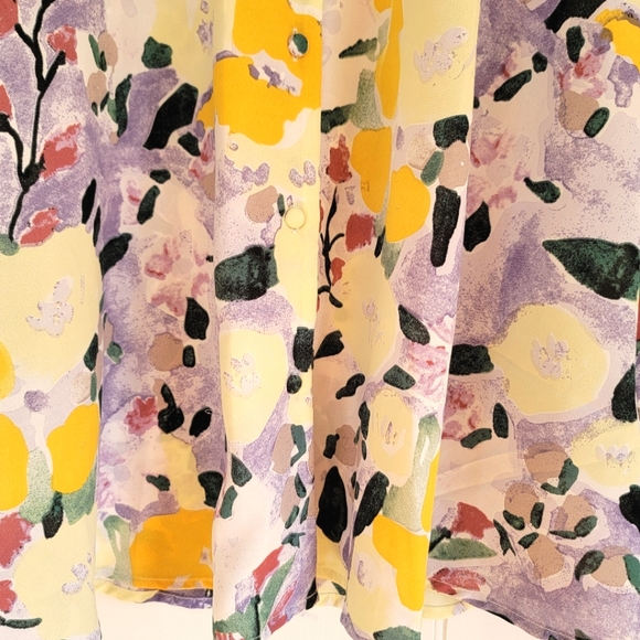 Floral short dress with long sleeves - Picture 4 of 11